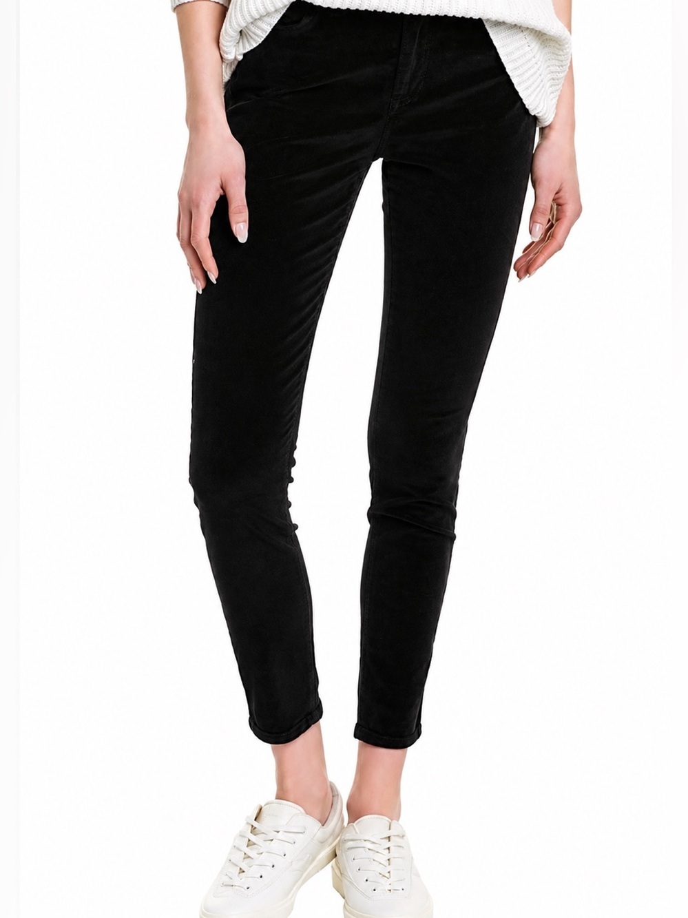 Frame Le High skinny black corduroy pants, size 30